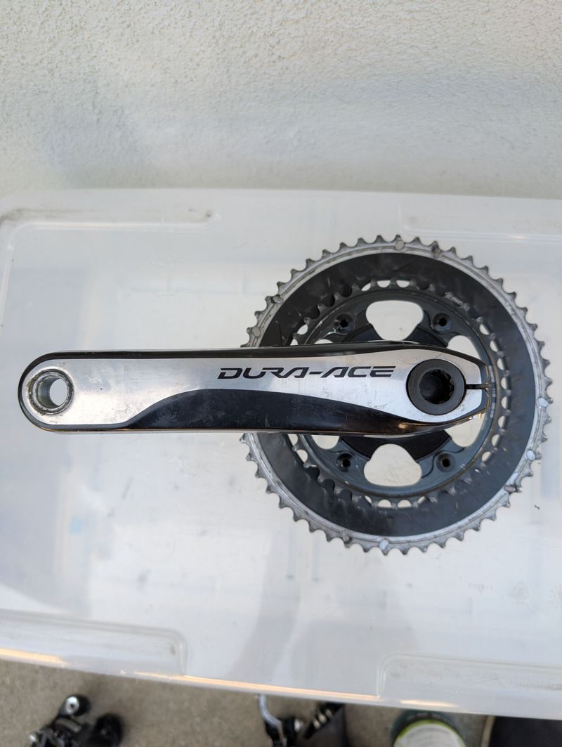 Used Shimano Dura-Ace FC-R9000 172.5 52/36 Drivetrain & Pedals