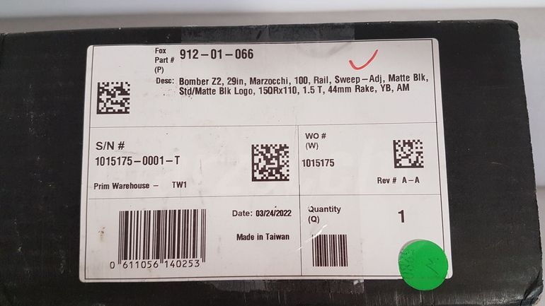 Used Marzocchi Bomber Z2 29" or 27,5+ 100mm Boost Offset 44 mm 2024 bike — image 17 of 17