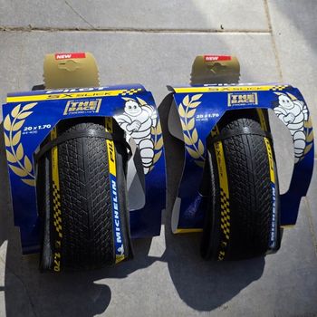 Michelin (× 2) Pilot SX Slick 2021 Tyres & Tubes usato