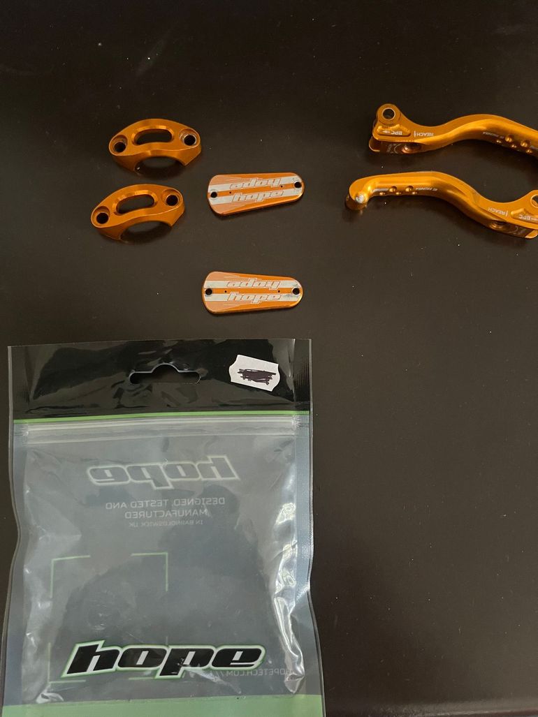 Brugt Hope Kit de customisation orange Hope tech 3 bike — billede 2 af 5