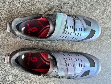 Tweedehands SCOTT Road Tri Carbon Rennradschuhe Herren - prism green/black 2024 Cycling Shoes