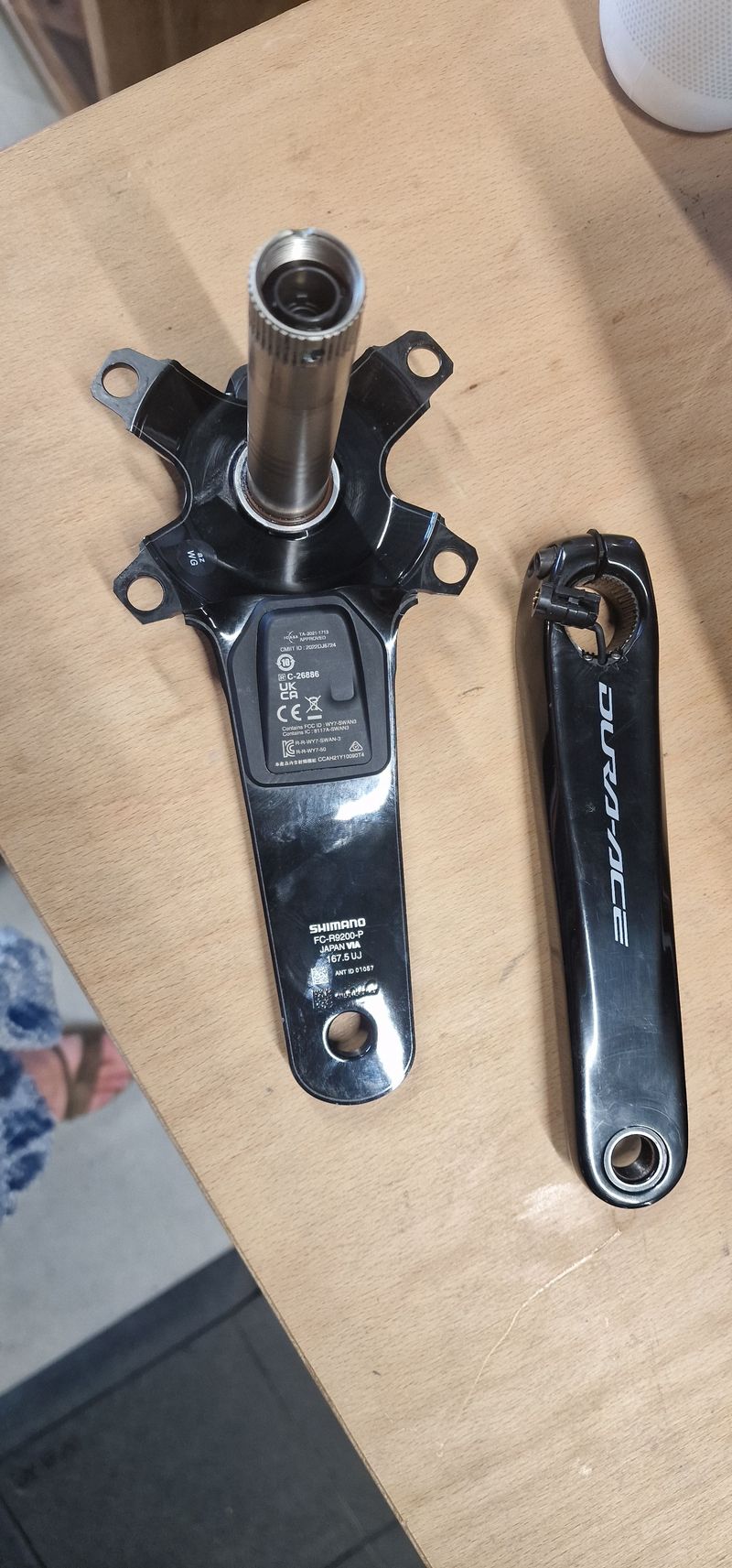 Used Shimano Capteur de puissance dura ace hollowtech FC R9200 manivelles 167.5 FC 9200 2025 Cycling Accessories