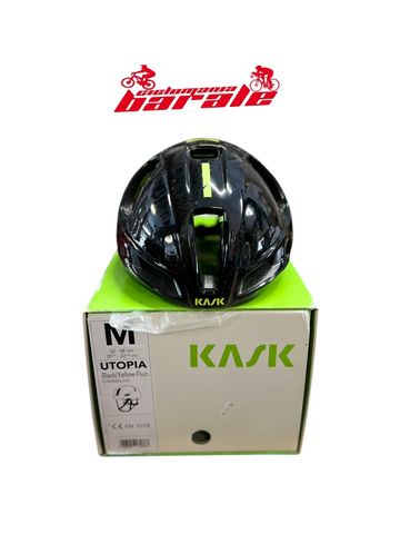 Brugt Kask UTOPIA black/Yellow Fluo taglia M 2024 Cycling Accessories