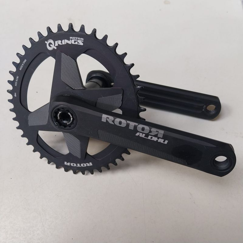 Gebrauchtes Rotor Aldhu crankset 172.5 mm 44T Q-ring 147 mm as 2023 Drivetrain & Pedals