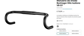 Brugt Bontrager Manubrio Bontrager Elite IsoZone VR-CF 2025 Cockpit