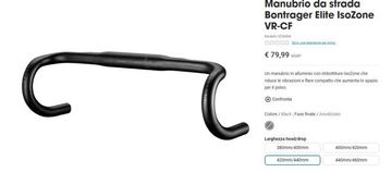 Tweedehands Bontrager Manubrio Bontrager Elite IsoZone VR-CF 2025 Cockpit
