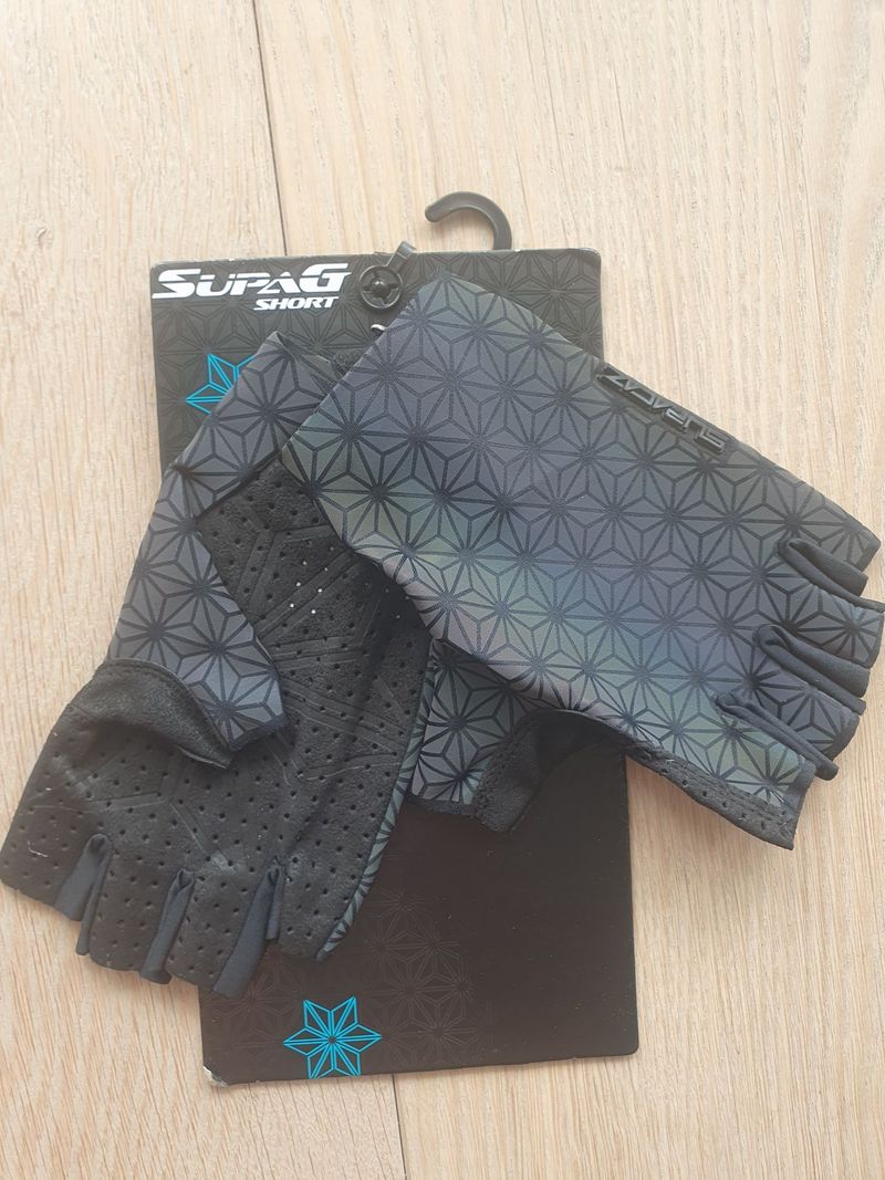 Used Supacaz SupaG Short Gloves Oil Slick Cycling Clothing