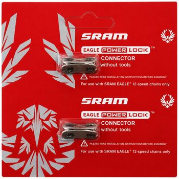 Sram, 2x - Conectores corrente  PowerLock 12v Eagle Silver